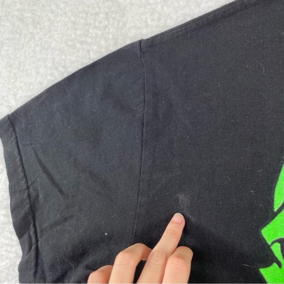 ECOSYS skull neon and black Tshirt size S-M - Picture 10 of 13